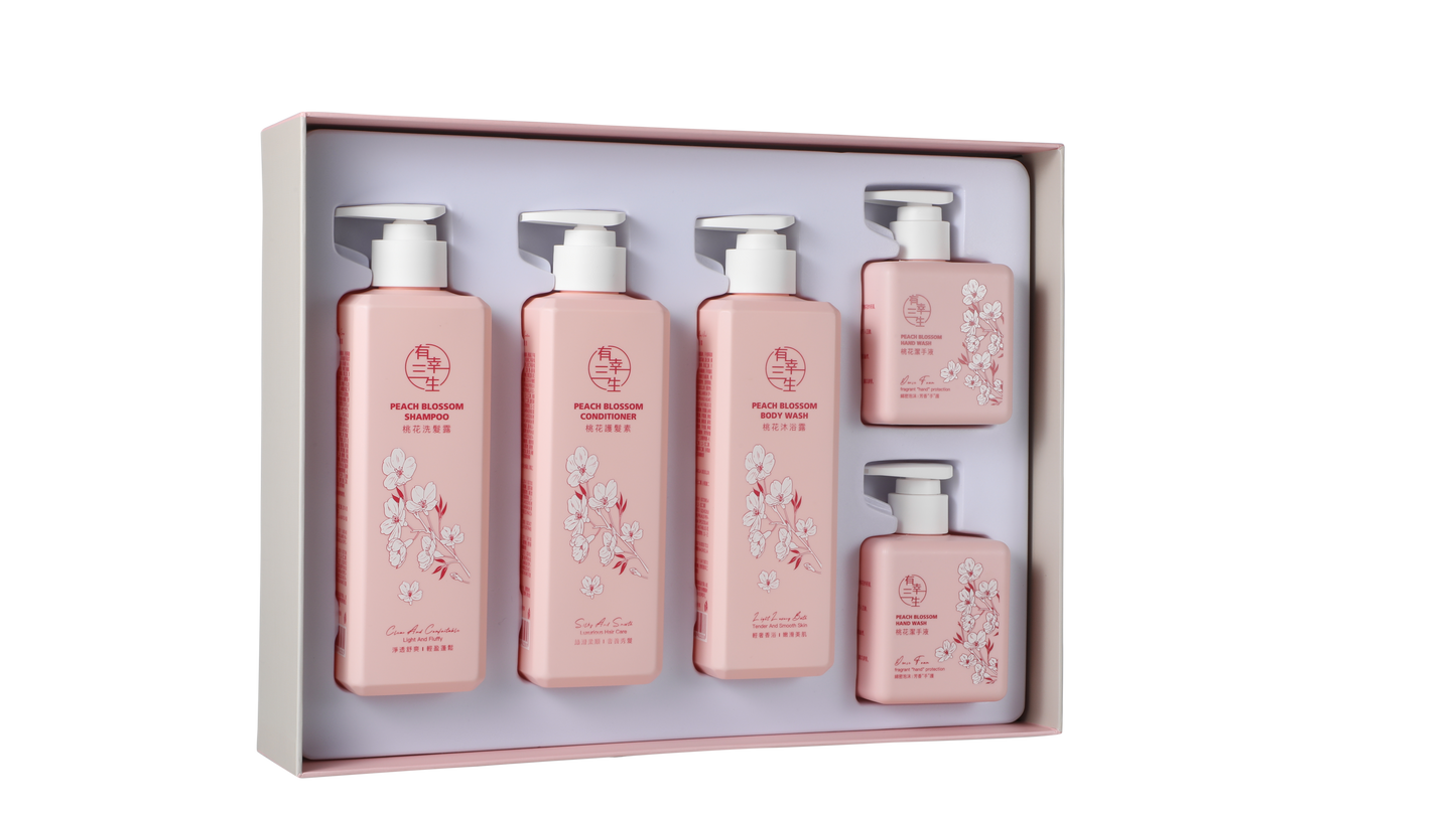 Peach Blossom Luxe Nourishing and Cleansing Hair and Body Set
