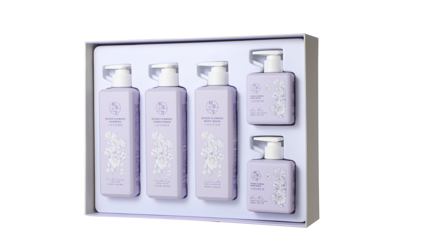 Seven Flowers Luxe Nourishing and Cleansing Hair and Body Set